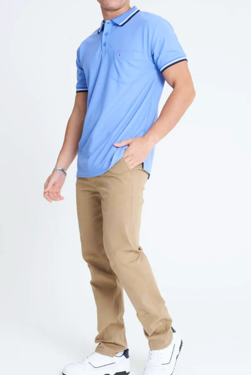 Carabou Polo Shirt Airforce S/S-POLO